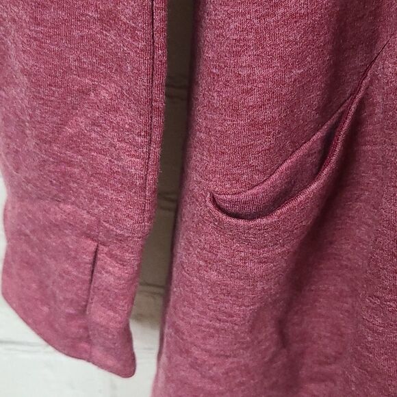 Womens XXS/XS Cuddl Duds Comfortwear Soft Knit Wrap Cranberry Thumbhole Cardigan - Picture 5 of 7